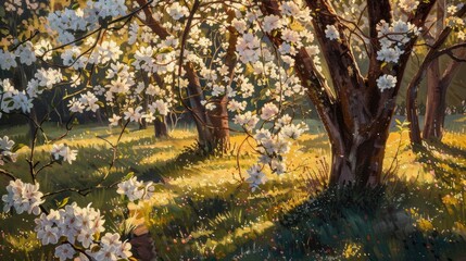 Spring blossoms in Midwest Missouri from Bradford pear trees