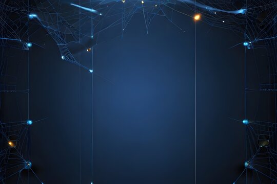 Digitales Netzwerk: Blauer Hintergrund mit digitalen Netzstrukturen