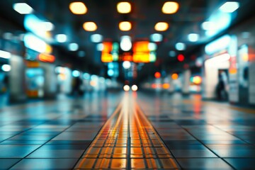 Blurry photo of Japanese station gate