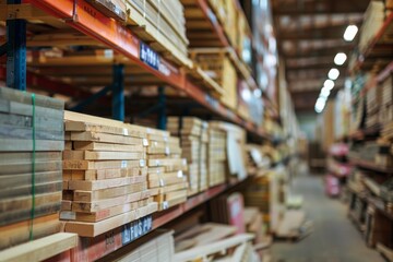 Fototapeta premium Bulk warehouse for construction materials