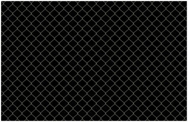 フェンスのシルエットシームレスベクター素材（黒背景）