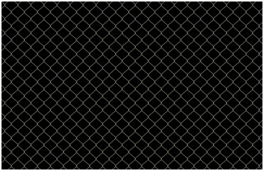 フェンスのシルエットシームレスベクター素材（黒背景）