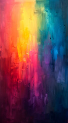 Vibrant rainbow hues on dark canvas create visual art