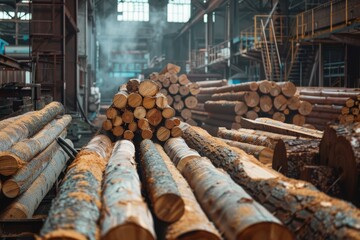 Factory that processes wood