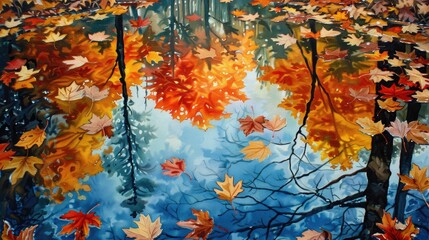 Reflections of Autumn Leaves