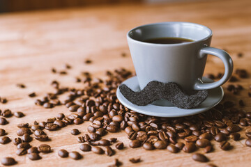 movember with a cup of coffee