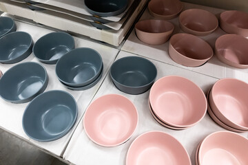 ceramic cups in a row