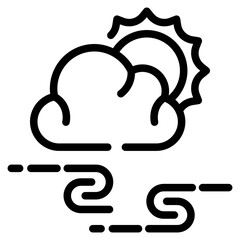 Windy Line Icon