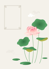 Vector illustration of lotus flower.