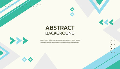 Blue and green cute color abstract geometric background vector illustration premium vector