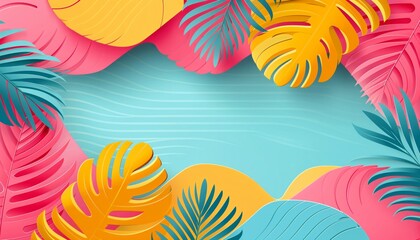 Fototapeta na wymiar background with colorful abstract shapes for summer collection