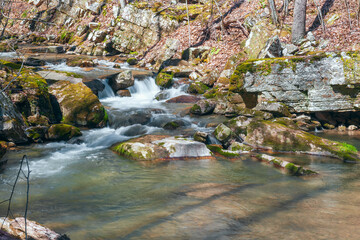 Small cascade on Cedar Creek in Natural Bridge State Park.Virginia.USA