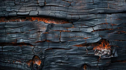 Wandaufkleber Stock photo of scorched wooden surface © 2rogan
