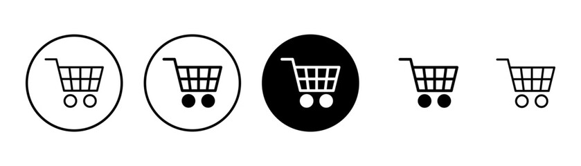 Shopping icon vector isolated on white background. Shopping cart icon. Basket icon. Trolley