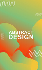 Colorful cover design template. Abstract modern liquid wavy shapes composition for banner, poster, card, flyer and wallpaper. Vector