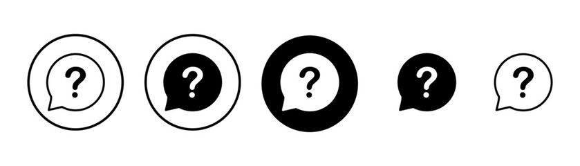 Question Icon vector isolated on white background. Question mark sign. help icon. Faq - obrazy, fototapety, plakaty
