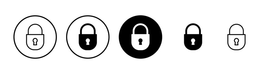 Lock icon vector isolated on white background. Encryption icon. Security symbol. Secure. Private