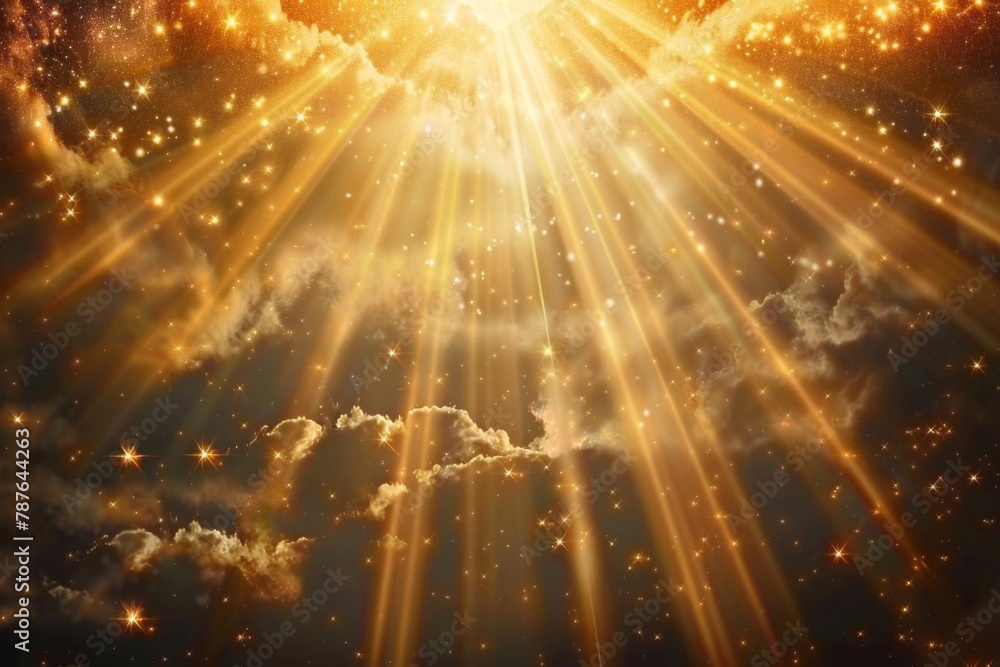 Wall mural divine light shining from heaven symbolizing gods love grace and spiritual illumination