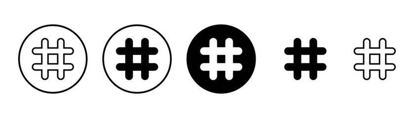 Hashtag icon vector isolated on white background. hashtag vector icon