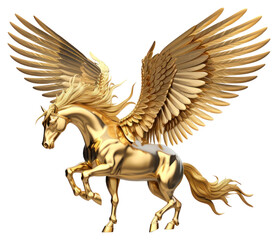 PNG Pegasus animal gold white background. 