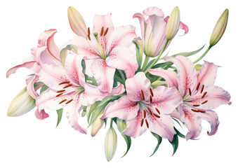 Obraz premium PNG Lily flowers blossom nature plant. 