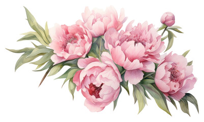 PNG Peony flowers painting blossom nature. 