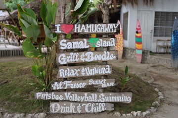 Welcome to Samal Island signage on March 25, 2024