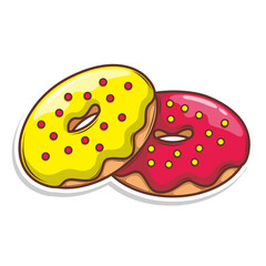 Delicious donut vector hand draw illustration