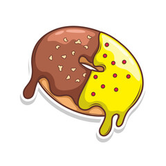 Delicious donut vector hand draw illustration