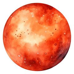 Obraz premium PNG Mars in Watercolor style astronomy sphere space.