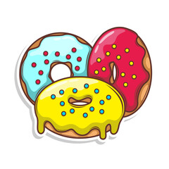 Delicious donut vector hand draw illustration
