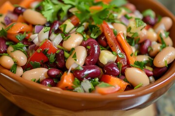 Assorted bean salad