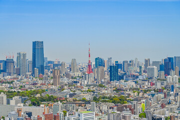 日本の首都東京の都市風景