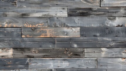 Weathered Gray Pinewood Planks with Distressed Texture - obrazy, fototapety, plakaty