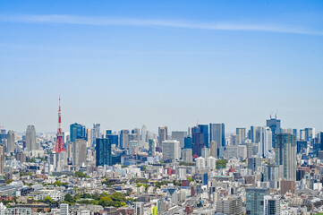Naklejka premium 日本の首都東京の都市風景