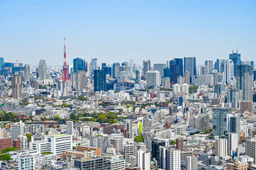 日本の首都東京の都市風景