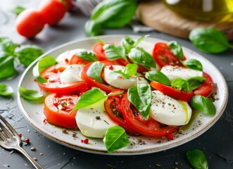 Caprese salad mozzarella and tomatoes