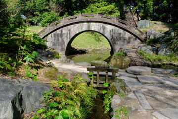 小石川後楽園の円月橋　東京都