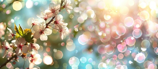Background with a bokeh effect, suggestive of the freshness of spring.