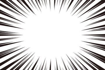 集中線　背景素材　黒