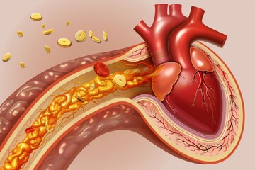 Human Artery and Cholesterol Concept