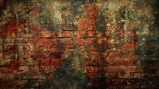 Highly detailed textured background of grunge brick wall