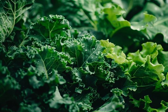 Green vegetables with kale and spinach