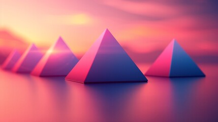 3d modern red blue triangle background