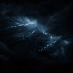 lightning in the night sky