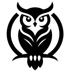 Owl logo silhouette
