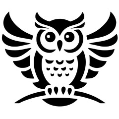 Owl logo silhouette
