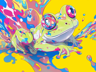colorful frog