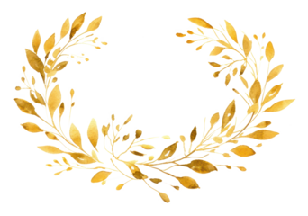 PNG  Mistletoe wreath pattern gold white background