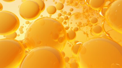 3D background of yellow bubbles